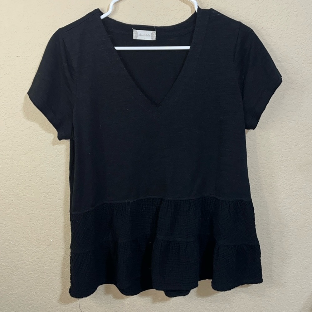 Altard state black babydoll top